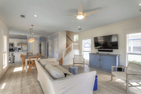 A stylish living room designed for relaxation, featuring cozy seating and a warm, welcoming atmosphere.