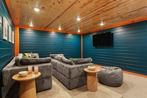 Plush seating and a large screen for the ultimate movie night.