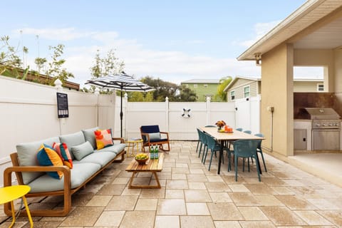 Family dinners al fresco on the back patio.