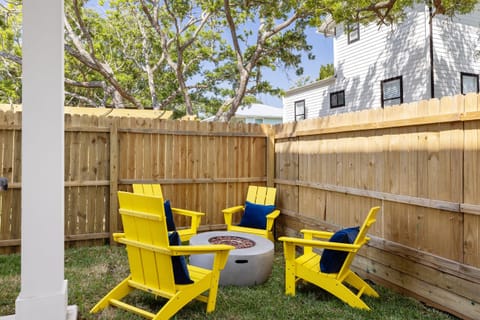 Stay cozy by the fire pit.