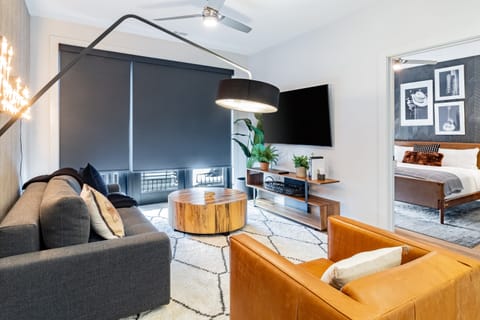 Modern, chic living area.