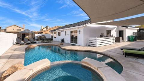 Private pool and hot tub oasis.