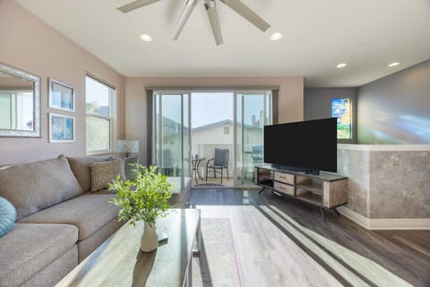 Living room with tons of natural light.