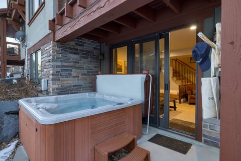 Private hot tub on the patio.