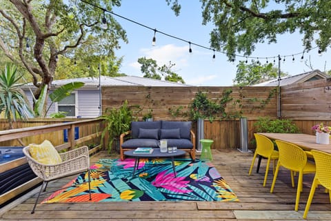 Lounge in a backyard designed for laid-back living.