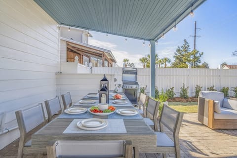 Dine al fresco by the pool.
