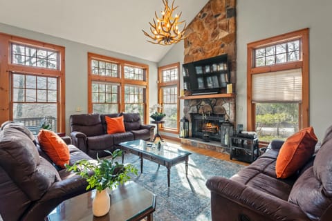 Spacious living room with tons of natural light.