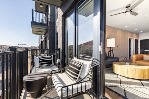 Balcony off the living room.