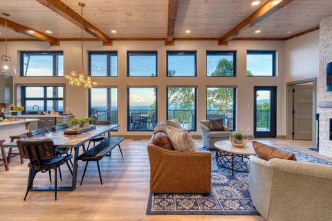 Bright and airy living space with comfy seating—perfect for relaxing after a day of adventure.