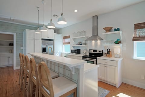 Pull up a stool at the kitchen counter.