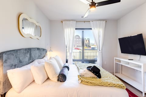 Your peaceful escape, featuring a luxurious king bed.