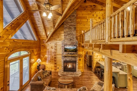 Warm up by fireplace!