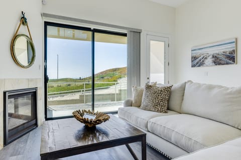 Stay warm by the fireplace.