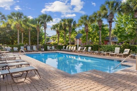 Take a dip in the heated communal pool.