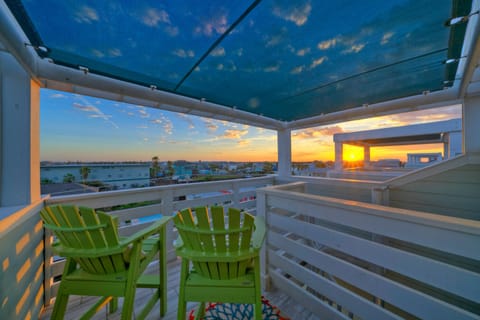 Capturing serenity from the terrace at sunset. (Little Beach House)