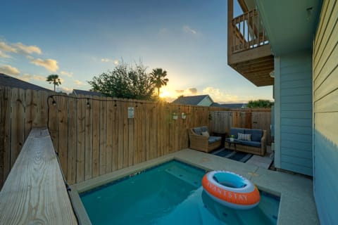 Sparkling private pool and sun deck.