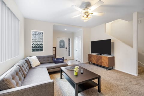 Aerial view of the neighborhood.