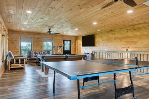 Challenge your crew to a friendly match at the ping pong table.