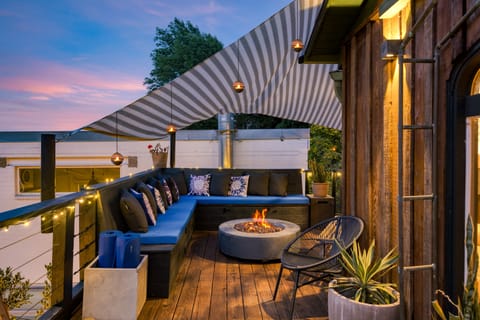 Gather by the fire pit.