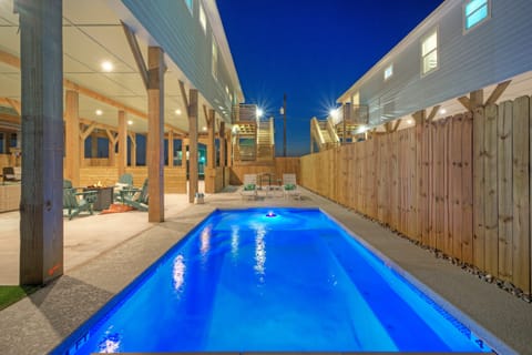 Night swimming in your private pool.