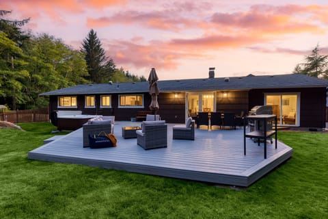 Grill and lounge deck perfect for outdoor gatherings.