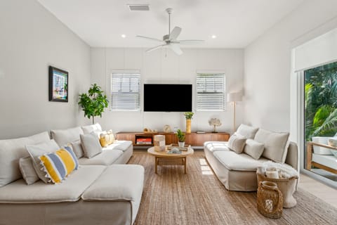 Private backyard with pool and outdoor living.