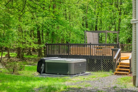 Enjoy a rejuvenating soak in the hot tub.