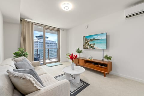 Cozy and modern living space with a bright, minimalist aesthetic.