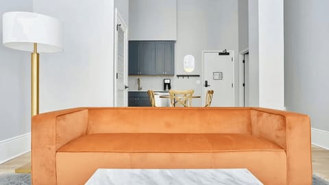 Plush seating in the living room.