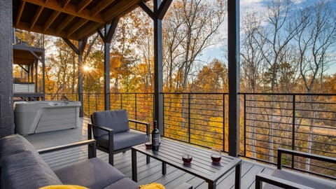 Elevated mountain living with sweeping views from this modern Smokies retreat.