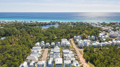 Aerial view of the community and coastal.