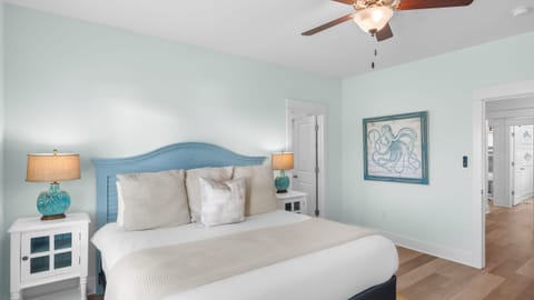 Bedroom with a king-sized bed.