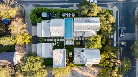 Top-down view of the property.