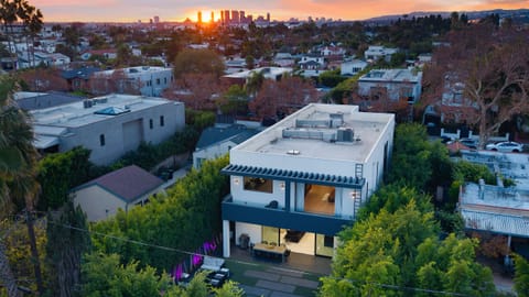 Aerial view of the neighborhood.