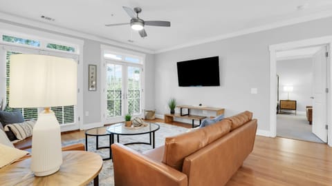 Bright and airy living space.