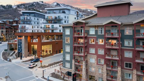 Slopeside living in the heart of Park City, with walkable access to shops, dining, and mountain views at sunset.