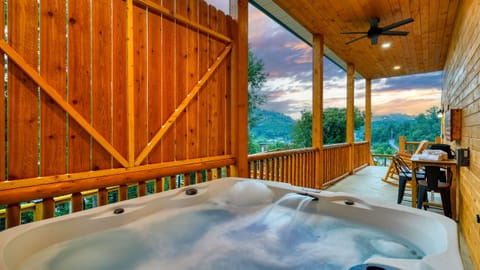 Enjoy the serenity of your private hot tub. (Perfect Too)