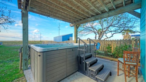 Relax and enjoy the outdoors in your private spa tub.