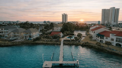 A spacious view showing the seamless flow between the seating area and the outdoor space.
