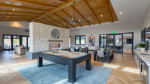 Challenge your friends to a game of pool in our designer Clubhouse.
