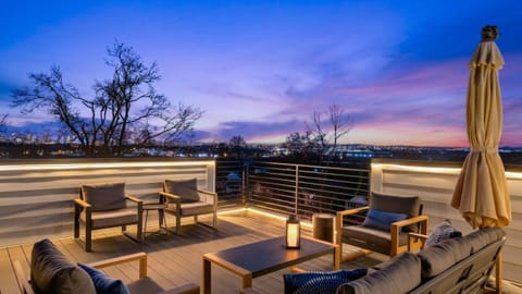 Skyline sunset views from the rooftop lounge create the perfect setting for unforgettable Nashville nights.