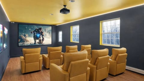 Movie night, upgraded—kick back in plush recliners and enjoy the private home theater experience.