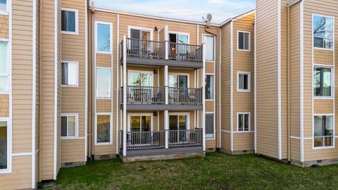 Multi-level residential building located right on the riverfront.