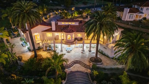 Aerial view of the exterior.