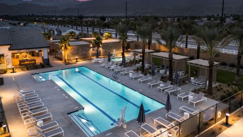 Twilight views of the community, highlighting our smoke-free, luxury environment.