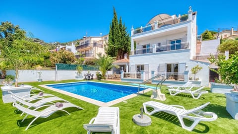 Property building, Living room, Swimming pool