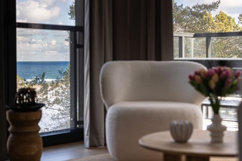 View (from property/room), Living room, Seating area, Sea view