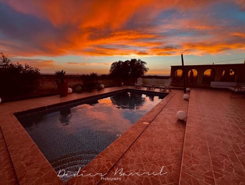 Swimming pool, Sunset