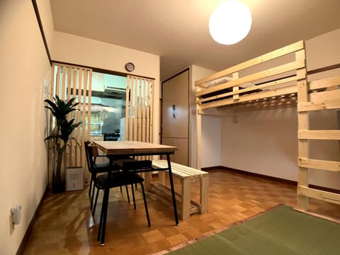 Bed, Kitchen or kitchenette, Photo of the whole room, Dining area, Bedroom, bunk bed