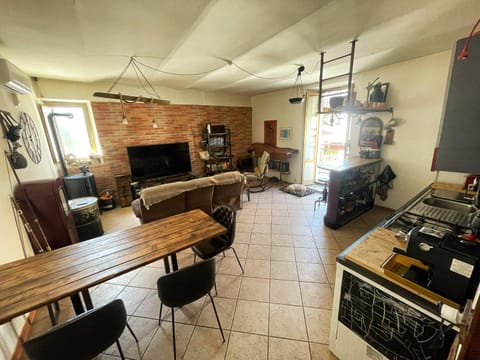 Kitchen or kitchenette, Living room, Dining area
